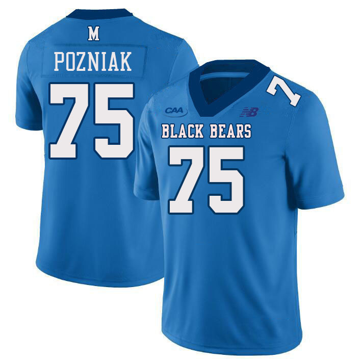 Men #75 Sean Pozniak Maine Black Bears College Football Jerseys Stitched Sale-Light Blue